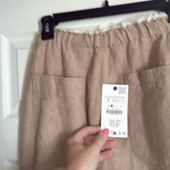 Zara Beige Linen Trousers - Picture 4 of 5